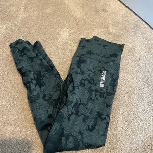 Gymshark camo seamless high waisted leggings xs. Green